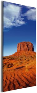 Wallario Premium Leinwandbild Monument Valley am Abend I in Größe 80 x 200 cm