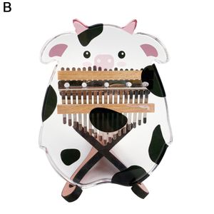 Kalimba Tierform Akustikinstrument Acryl 17 Tasten Mini Daumen Finger Klavier für Starter-B