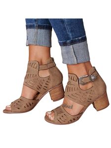 Damenmode High Heel Sandalen Einfarbige Viskose Schuhe Outdoor Schuhe,Farbe:Braun,Größe:41