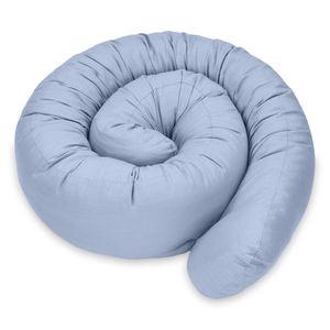 Seitenschläferkissen Bettschlange Body Pillow 200 cm Baumwolle - Kopfkissen lang Bettrolle Schlafkissen Nackenrolle Kissen Schmutziges Blau