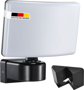 LED Außenwandleuchte Schwarz Schwenkbar Fluter | 30 Watt Neutralweiß 2200lm IP65 | Eckmontage möglich Strahler Modernes Design SUN2200A