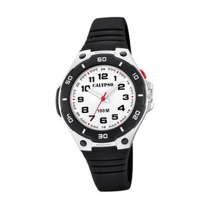 Calypso Kinder Uhr K5758/6 Kunststoff PU Armbanduhr Junior schwarz D2UK5758/6