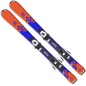 Salomon Ski Set QST Max Junior + Bindung E C5 - orange/dark blue