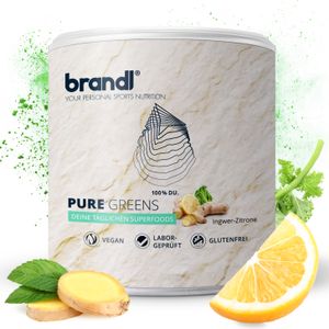 brandl® Superfood Greens Pulver mit Ashwagandha, Spirulina-Pulver, Ingwer, Brokkolisprossen uvm.