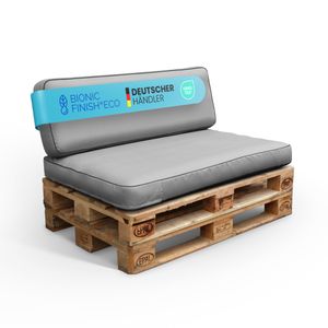 Palettenkissen Set ( Hellgrau ) - Indoor/Outdoor - Sitzkissen 120x80x15 cm, Rückenkissen 120x40x15cm - ( Lotusblüteneffekt ) Innenkissen aufblasbar Palettenkissen Set ( Hellgrau ) - Indoor/Outdoor - Sitzkissen 120x80x15 cm, Rückenkissen 120x40x15cm - ( Lotusblüteneffekt ) Innenkissen aufblasbar