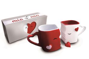 Küssende Tassen Set (Rot)