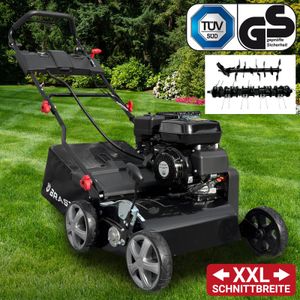 BRAST Vertikutierer Benzin 4,5kW (6,12PS)   4-Takt Motor 212ccm   Elektro-Start-Funktion   45cm Arbeitsbreite      50L Fangkorb