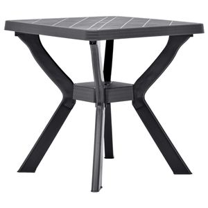 vidaXL Bistro stůl antracit 70x70x72 cm Plastový