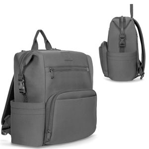 LIONELO Cube batoh, taška na miminko, taška na pleny, dětské věci, lehký, na procházky a cestování s dítětem, 12 kapes, odolný, nepromokavý, vodoodpudivý, termotaška, možnost připevnění na kočárek, 36x36x23cm
