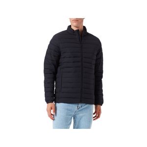 JACK&JONES Herren Jacke - JJERECYCLE PUFFER COLLAR, Kapuze, Einfarbig Schwarz L