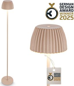 Briloner RIFFLE LED Stehlampe kabellos IP44, Dimmbar, Touch, Akku, German Design Award Winner 2025, Beige, Ø19 x 124 cm Briloner RIFFLE LED Stehlampe kabellos IP44, Dimmbar, Touch, Akku, German Design Award Winner 2025, Beige, Ø19 x 124 cm
