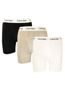 Calvin Klein Herren 3er-Pack aus Baumwoll-Stretch-Boxershorts, Weiß L