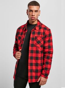 Urban Classics Hemd Padded Check Flannel Shirt Black/Red-XL