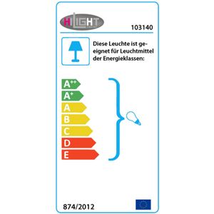 HILIGHT Wandleuchte Edelstahl/Glas