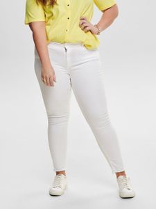 ONLY CARMAKOMA Damen Skinny Jeans Große Größen | Curvy Plus Size Ankle | White Denim Übergröße CARWILLY, Farben:Weiß, Größe:50