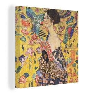 OneMillionCanvasses® - Leinwandbilder -Bild auf Leinwand Wandbild Leinwandbild Judith II - Gemälde von Gustav Klimt, 90x90 cm, Kunstdruck Wandkunst Wohnzimmer Schlafzimmer - Malereien - Wandschmuckes