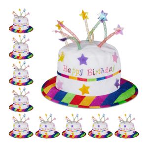 10 x Happy Birthday Hut Torte