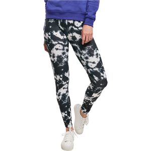 Dámské leginy Urban Classics Ladies Tie Dye Leggings black/white - S