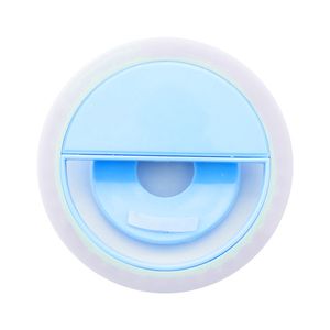 Tragbares USB-Ladungsclip-On-LED-Ring-Selfie-Licht für Handyfotografie-Blau