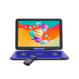 Tragbarer DVD-Player 17.9" für Auto und Kinder mit 15,6 Zoll HD Schwenkbaren Bildschirm, Stereo-Lautsprecher&Dual-Kopfhörer-Buchse