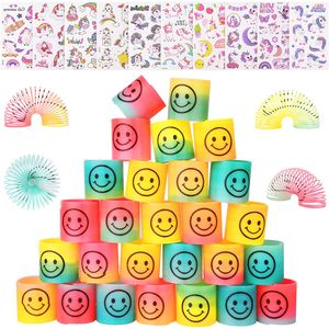 30 Stück Regenbogenspirale Springs Magic Rainbow Puzzle, Mitgebsel Kindergeburtstag Gastgeschenke, Regenbogenspirale für Kinder, Give Aways Kindergeburtstag