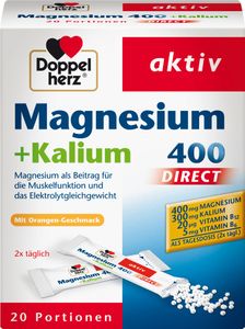 Doppelherz | Magnesium + Kalium 400 Direkt | 20 Portionen