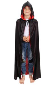 Halloween Kostüm Umhang Samt Mantel mit Kapuze Faszinierend Vampir Unheimlich DE 