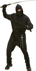 Black Ninja Fighter Kostüm für Herren