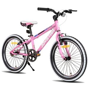 JOYSTAR 20 Zoll Kinderfahrrad für Jungen & Mädchen im Alter von 7-12 Jahren Hardtail Mountainbike für Kinder mit 1-Gang, Rosa