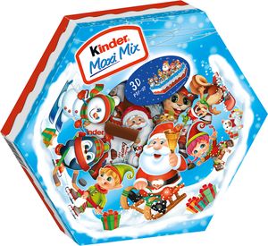 Detský vianočný tanier Maxi Mix Chocolate 3D Pop Up Display 143g