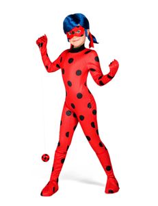 Ladybug-Kinderkostüm Miraculous-Lizenzkostüm rot-schwarz