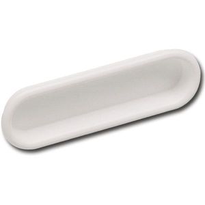 Muschelgriff Kamy Breite 78 mm, Einlassmaß 72x20 mm, Kunststoff weiß