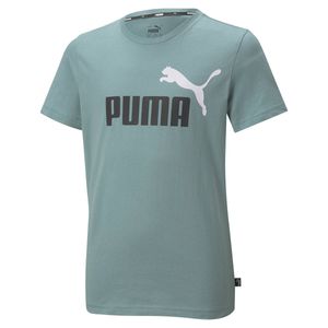 PUMA Jungen T-Shirt - ESS+ 2 Col Logo Tee, Rundhals, Kurzarm, uni Blau (Mineral Blue) 164