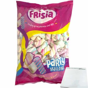 Frisia Schaumzucker Feest Spekken Party Marshmallows (1000g XXL Beutel) + usy Block