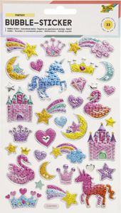 folia Bubble-Sticker FANTASY 1 Blatt à 33 Sticker
