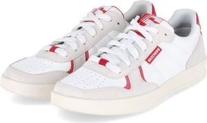 Skechers Streetwear Herren Low Sneaker NEW WAVE CUP HANCER Weiß Rot Leder Synthetik Größe: 421/2 Skechers Streetwear Herren Low Sneaker NEW WAVE CUP HANCER Weiß Rot Leder Synthetik Größe: 421/2