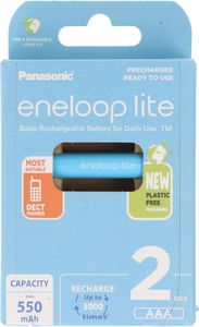 1x2 Panasonic Eneloop lite Micro 550mAh AAA Ni-MH    BK-4LCCE/2BE