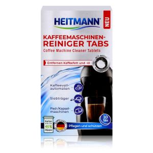 Heitmann Kaffeemaschinen Reiniger 10 Tabs entfernt Kaffeefett und -öl (1er Pack)