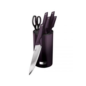 BERLINGERHAUS Messerset im Ständer 7-teilig Purple Eclipse Collection