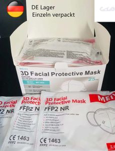 100 FFP2 maska s CE- EU e masky podľa EN149: 2001 + A1: 2009 - respirátorová maska s filtrom častíc - vysoká filtrácia jednotlivo balená