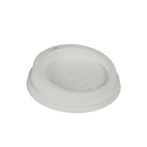 Papstar Dom-Deckel ToGo pure Ø 9 cm weiss Kompostierbar 50 Stück