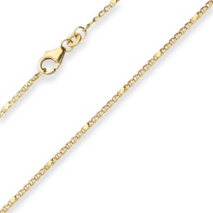 1,5mm Panzerstegkette Goldkette Collier Halskette aus 333 Gold Gelbgold 45cm