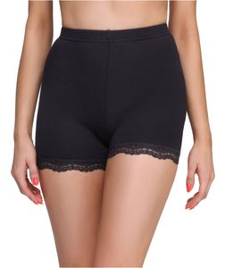 Merry Style Damen Shorts Radlerhose Unterhose Hotpants Kurze Hose Boxershorts aus Viskose MS10-294 (Schwarz, S)