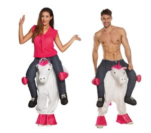 Lustiges Einhorn Huckepack Kostüm - Unicorn - Uni