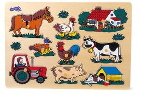 Drewniane wkładki Puzzle Farma 22 x 32 x 2 cm