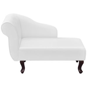 vidaXL Chaise Longue White Faux Leather