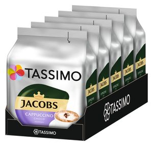 Tassimo Jacobs Cappuccino Choco 5er Pack,  40 Getränke, 5 x 8 T-Discs