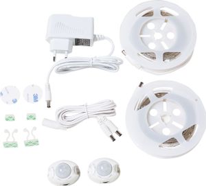 BELIANI LED-Streifen weiß 2 x 120 cm mit Bewegungsmelder ATRATO