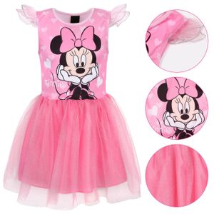 DISNEY Minnie Mouse rosa Tüllkleid mit kurzen Ärmeln, Mädchenkleid 8-9 Jahre