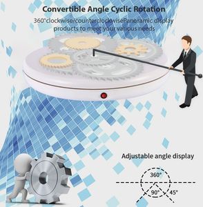45 cm/17,7 Zoll motorisierter drehbarer Displaystaender Displaybasis 360¡ã drehbarer elektrischer Fotografie-Drehteller fuer Produktdisplays Live-Videoshows 100 kg Tragkraft Geraeuscharm mit Fernbedienung